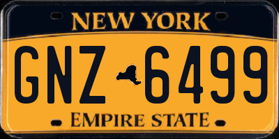 NY license plate GNZ6499
