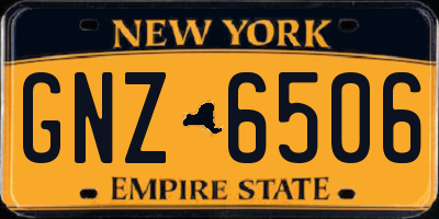 NY license plate GNZ6506