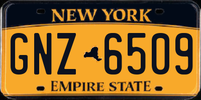 NY license plate GNZ6509