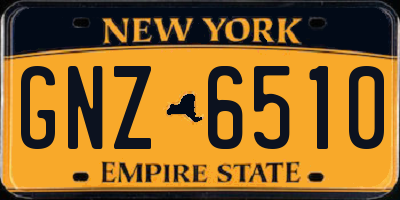 NY license plate GNZ6510