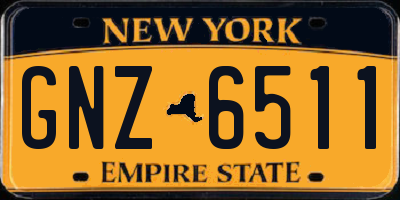 NY license plate GNZ6511