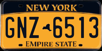 NY license plate GNZ6513
