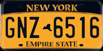 NY license plate GNZ6516