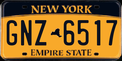 NY license plate GNZ6517