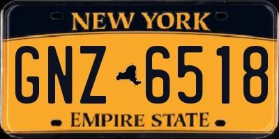 NY license plate GNZ6518