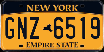 NY license plate GNZ6519