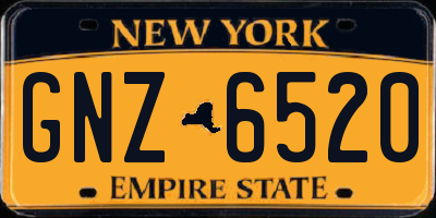 NY license plate GNZ6520
