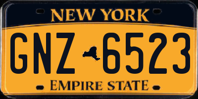 NY license plate GNZ6523