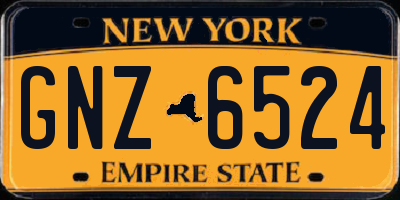 NY license plate GNZ6524