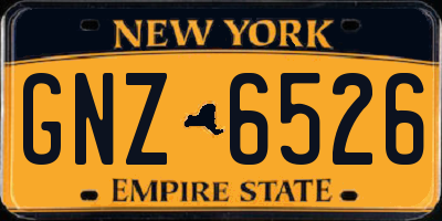 NY license plate GNZ6526