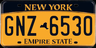 NY license plate GNZ6530