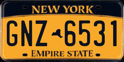 NY license plate GNZ6531