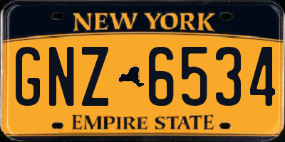 NY license plate GNZ6534