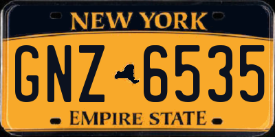 NY license plate GNZ6535