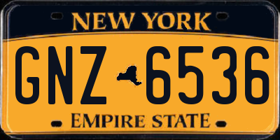 NY license plate GNZ6536