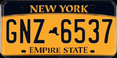 NY license plate GNZ6537