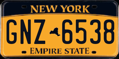 NY license plate GNZ6538