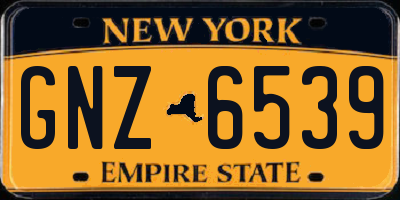 NY license plate GNZ6539