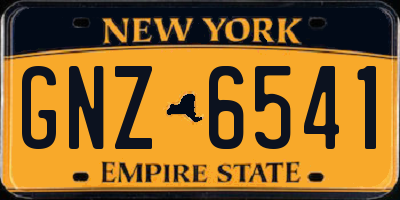 NY license plate GNZ6541