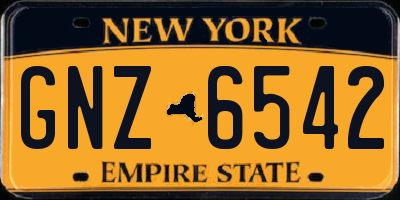 NY license plate GNZ6542