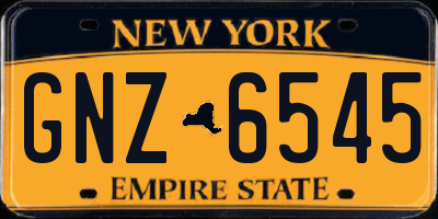 NY license plate GNZ6545