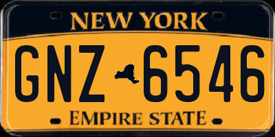NY license plate GNZ6546