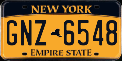 NY license plate GNZ6548