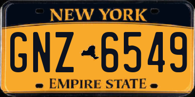 NY license plate GNZ6549