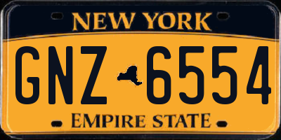 NY license plate GNZ6554