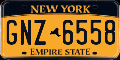 NY license plate GNZ6558