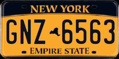 NY license plate GNZ6563