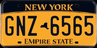 NY license plate GNZ6565