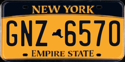 NY license plate GNZ6570