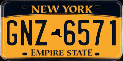 NY license plate GNZ6571