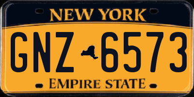 NY license plate GNZ6573