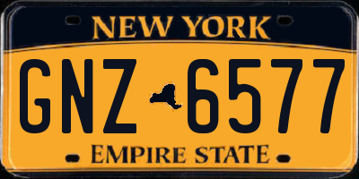 NY license plate GNZ6577