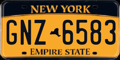NY license plate GNZ6583