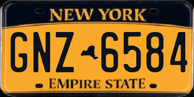 NY license plate GNZ6584