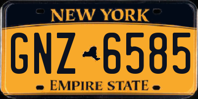 NY license plate GNZ6585