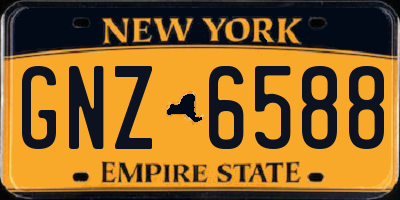 NY license plate GNZ6588