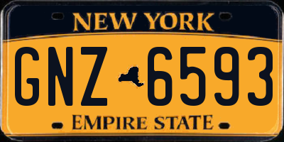 NY license plate GNZ6593