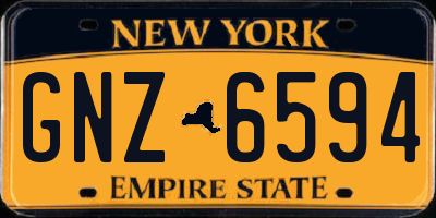 NY license plate GNZ6594