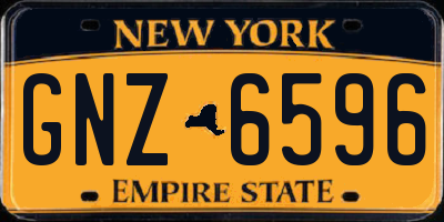 NY license plate GNZ6596