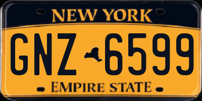NY license plate GNZ6599