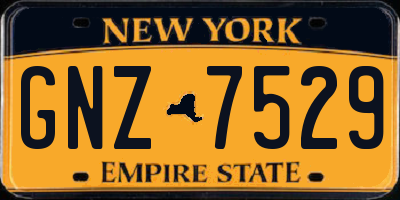NY license plate GNZ7529
