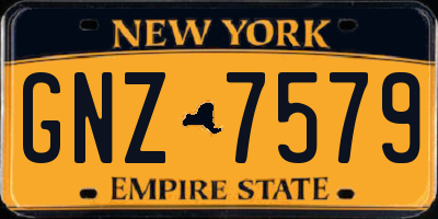 NY license plate GNZ7579