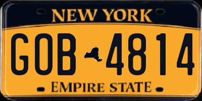NY license plate GOB4814