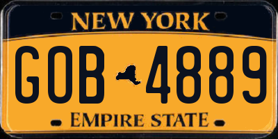 NY license plate GOB4889