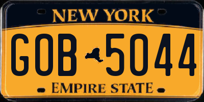 NY license plate GOB5044