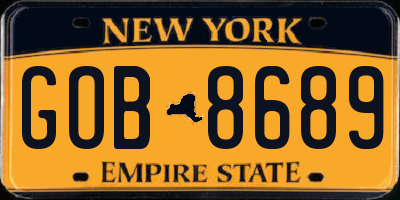 NY license plate GOB8689